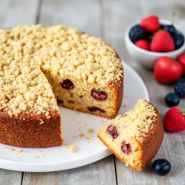 Schneller Obstkuchen mit Streusel