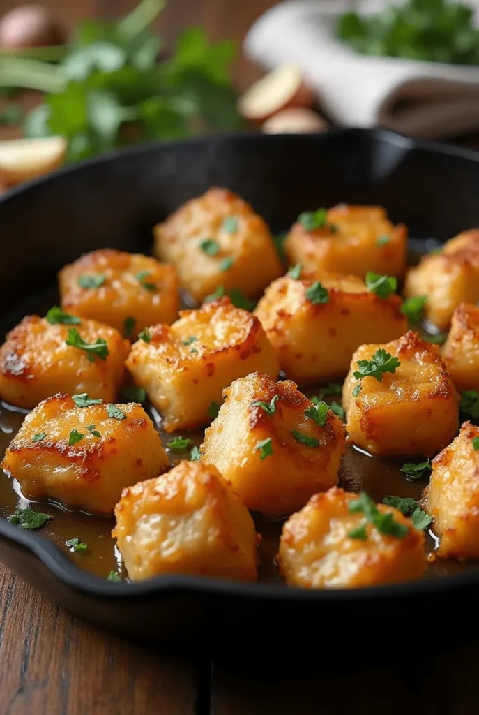 Knusprige Hähnchen Bites, schnelles Abendessen, gesunde Hähnchen Rezepte, Low Carb Abendessen, 25 Minuten Rezept, Knoblauch Hähnchen,