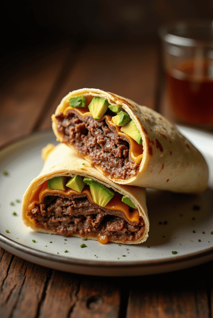 Steak Burritos Rezept, Wraps Rezepte Füllung