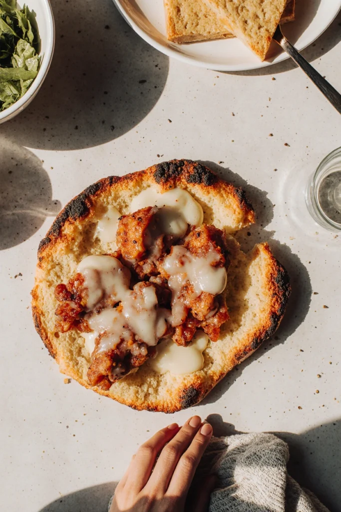 BBQ chicken flatbread